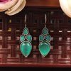 Artistic Elegance: Mona Lisa Inspired Silver Hook Earrings for Girls