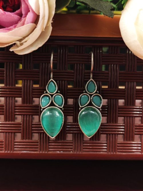 Artistic Elegance: Mona Lisa Inspired Silver Hook Earrings for Girls