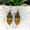 Artistic Elegance: Mona Lisa Inspired Silver Hook Earrings for Girls