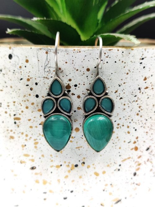 Artistic Elegance: Mona Lisa Inspired Silver Hook Earrings for Girls