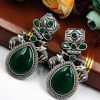 Nandi Earrings - Premium Quality Silver Replica Oxidised Stud Earring