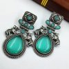 Nandi Earrings - Premium Quality Silver Replica Oxidised Stud Earring