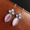 Casual Wear Oxidised Hook Earrings - Silver Replica
