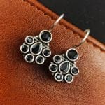 Oxidised Daily Wear Earring - Silver Replica Hook Adorable Earrings