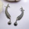 Fish Earcuff Earrings - Oxidised Silver Look alike Earring For Girls