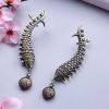 Fish Earcuff Earrings - Oxidised Silver Look alike Earring For Girls