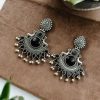 Deer Earrings - Premium Design Silver Replica Oxidised Monalisa Stone