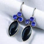 Bulk 234 Casual Wear Oxidised Earrings | Affordable Hook Earrings | Earrings Under 100Rs - "Blue"