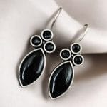 Bulk 228 Casual Wear Oxidised Earrings | Affordable Hook Earrings | Earrings Under 100Rs - "Black"