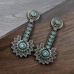 Silver Look aLike Dangler Earrings - Light Weight Casual Earring - "Aqua"