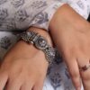 Luxurious Oxidised Bangle | Silver Look alike Free Size Kada