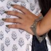 Silver Replica Bangles / Kada for Girls | Oxidized Openable Bracelet 7 Silver-Replica-Bangles-Kada-Oxidized-Openable-Bracelet