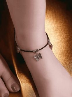 Butterfly Oxidised Anklet | Casual Wear Oxidised Payal For Girls