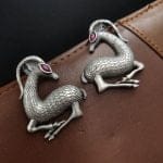 Graceful Deer Earrings - Silver Replica Light Weight Studs