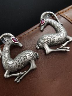 Graceful Deer Earrings - Sterling Silver Lightweight Studs