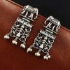 Antique Silver Elephant Earrings - Timeless elegance meets exotic charm.