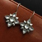 Oxidized Hook Earrings | Silver Look aLike Best-Selling Dailywear Jewelry - "White"