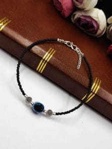 Evil Eye Anklet - Black Chid Oxidised Payal | Daily-Wear Jewelry