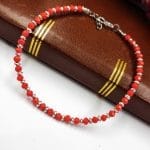 Oxidised Crystal Beads Anklet | Affordable Casual Wear Payal For Girls - "Red"