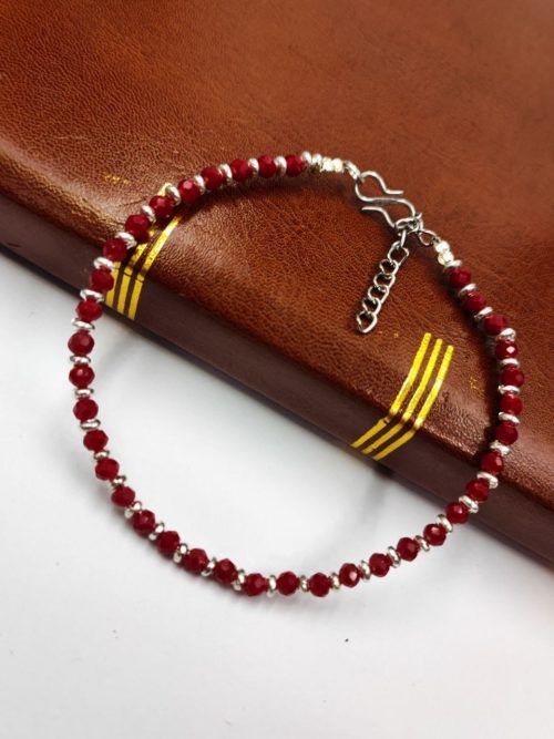 Oxidised Crystal Beads Anklet | Casual Wear Payal For Girls