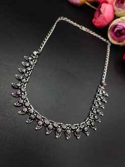 Best Silver Plated Oxidized Choker Necklace for Girls