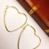 Heart Shape Hoop Earrings | Daily Wear Earring for Girls