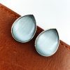 Stone Stud Earrings | Silver Replica Monalisa Earring | Casual Wear Jewelry