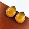 Stone Stud Earrings | Silver Replica Monalisa Earring | Casual Wear Jewelry