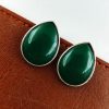 Stone Stud Earrings | Silver Replica Monalisa Earring | Casual Wear Jewelry