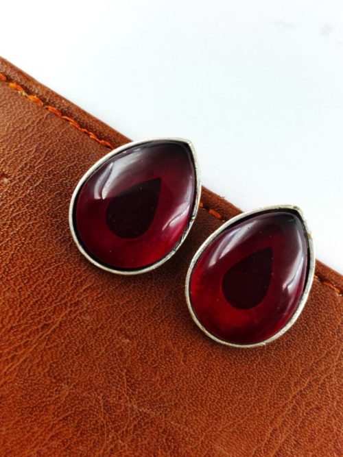 Stone Stud Earrings | Silver Replica Monalisa Earring | Casual Wear Jewelry