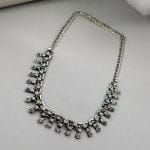 Lightweight Oxidized Silver Plated Choker Necklace - Exquisite Jewelry