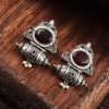 Traditional Afghani Earrings - Best-Selling Pearl Beads Oxidised Studs