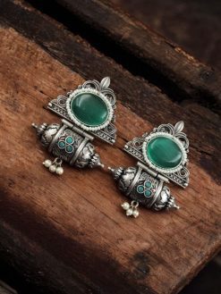 Traditional Afghani Earrings - Best-Selling Pearl Beads Oxidised Studs