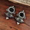 Traditional Afghani Earrings - Best-Selling Pearl Beads Oxidised Studs