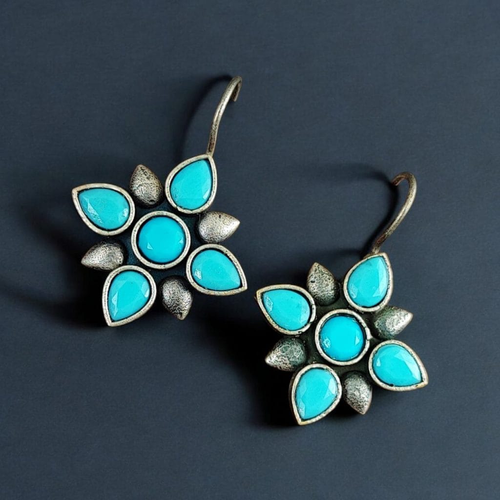 Bulk 352 Oxidized Hook Earrings | Silver Look aLike Best-Selling Dailywear Jewelry - "Aqua"