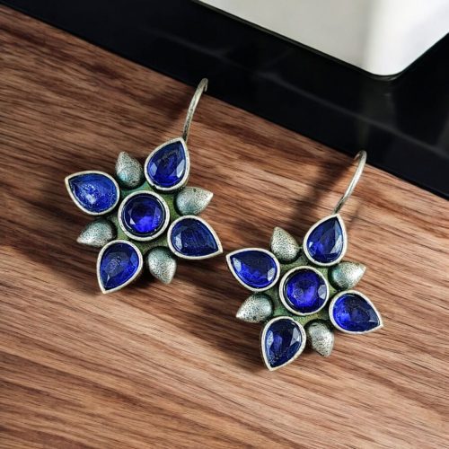 Oxidized Hook Earrings | Silver Look aLike Dailywear Jewelry