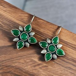 Oxidized Hook Earrings | Silver Look aLike Dailywear Jewelry