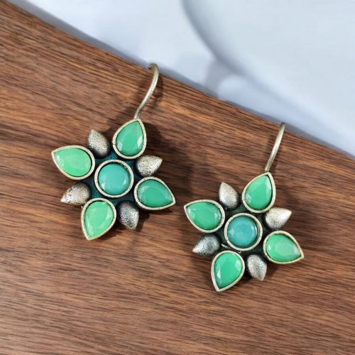 Oxidized Hook Earrings | Silver Look aLike Dailywear Jewelry