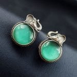 Elephant Stud Earrings - Silver Look alike Best Monalisa Jewellery - "Mint"