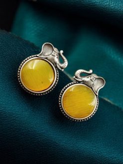 Elephant Stud Earrings - Silver Look alike by Monalisa Jewellery