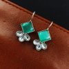 Iconic Look Daily-wear Earrings | Oxidized Silver Replica Hook Style Jewelry
