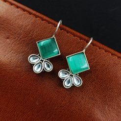 Iconic Look Daily-wear Earrings | Oxidized Silver Replica Hook Style Jewelry