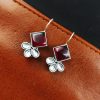 Iconic Look Daily-wear Earrings | Oxidized Silver Replica Hook Style Jewelry
