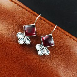 Iconic Look Daily-wear Earrings | Oxidized Silver Replica Hook Style Jewelry