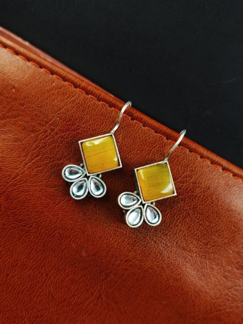 Iconic Look Daily-wear Earrings | Oxidized Silver Replica Hook Style Jewelry
