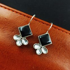 Iconic Look Daily-wear Earrings | Oxidized Silver Replica Hook Style Jewelry