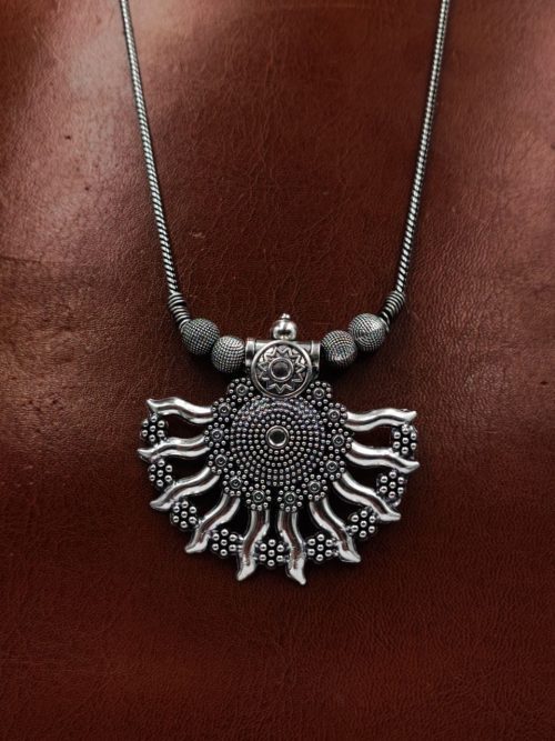 Oxidized Chain Pendant Necklace | Adorable German Silver Locket
