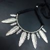 Designer Oxidized Leaf Style Necklace With Adjustable thread