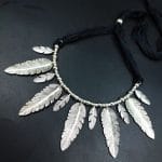 Affordable Oxidized Leaf Style Necklace With Adjustable thread