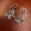 Daily Wear Oxidized Hook Earrings | Butterfly Light Weight Jewelry